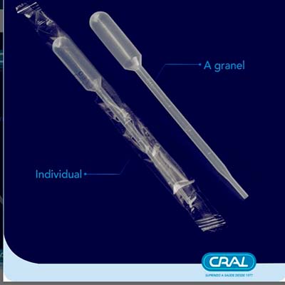 PIPETA PASTEUR PLASTICA 3ML NAO ESTERIL CX/ 500UN